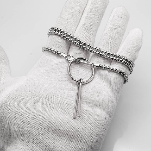 Vitaly Pin Pendant with 925 Sterling Silver Chain - 62cm - Picture 7 of 8